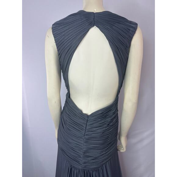 JOVANI PROM sexy gown, ruching at sides & bodice, open back  6543 gray Size 6 - Picture 12 of 14